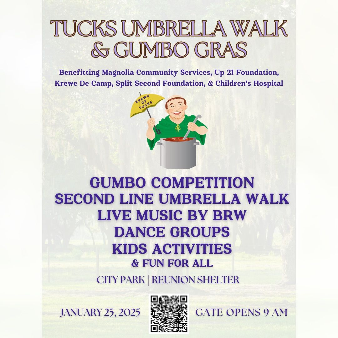 Umbrella Walk & Gumbo Gras 