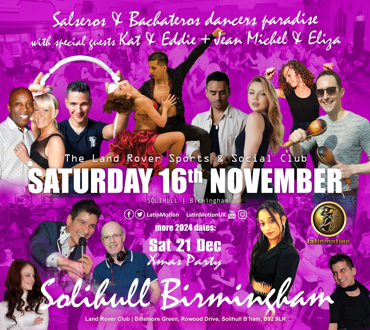 *New Page* LatinMotion \u2605 SALSA & BACHATA NIGHT \u2605 Land Rover Club, Solihull, Birmingham 