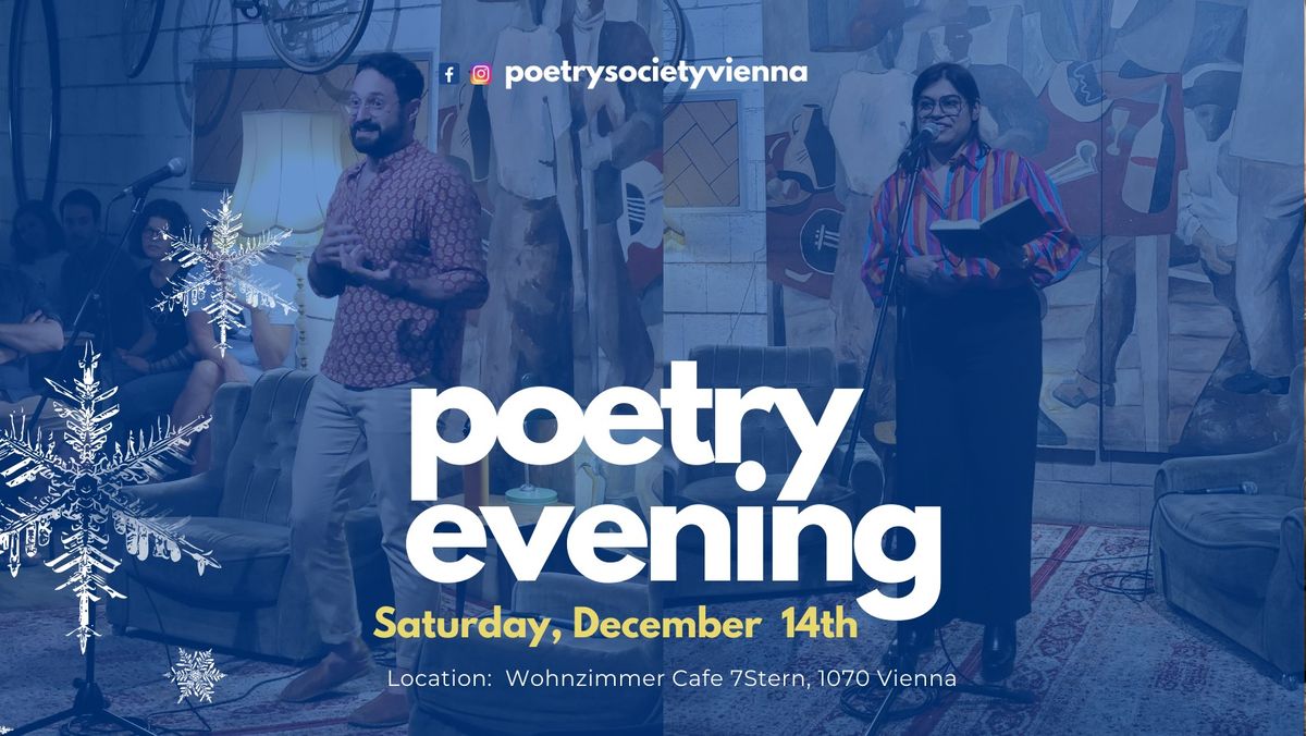 Poetry Society Vienna: Poetry Evening im 7*Stern Wohnzimmer