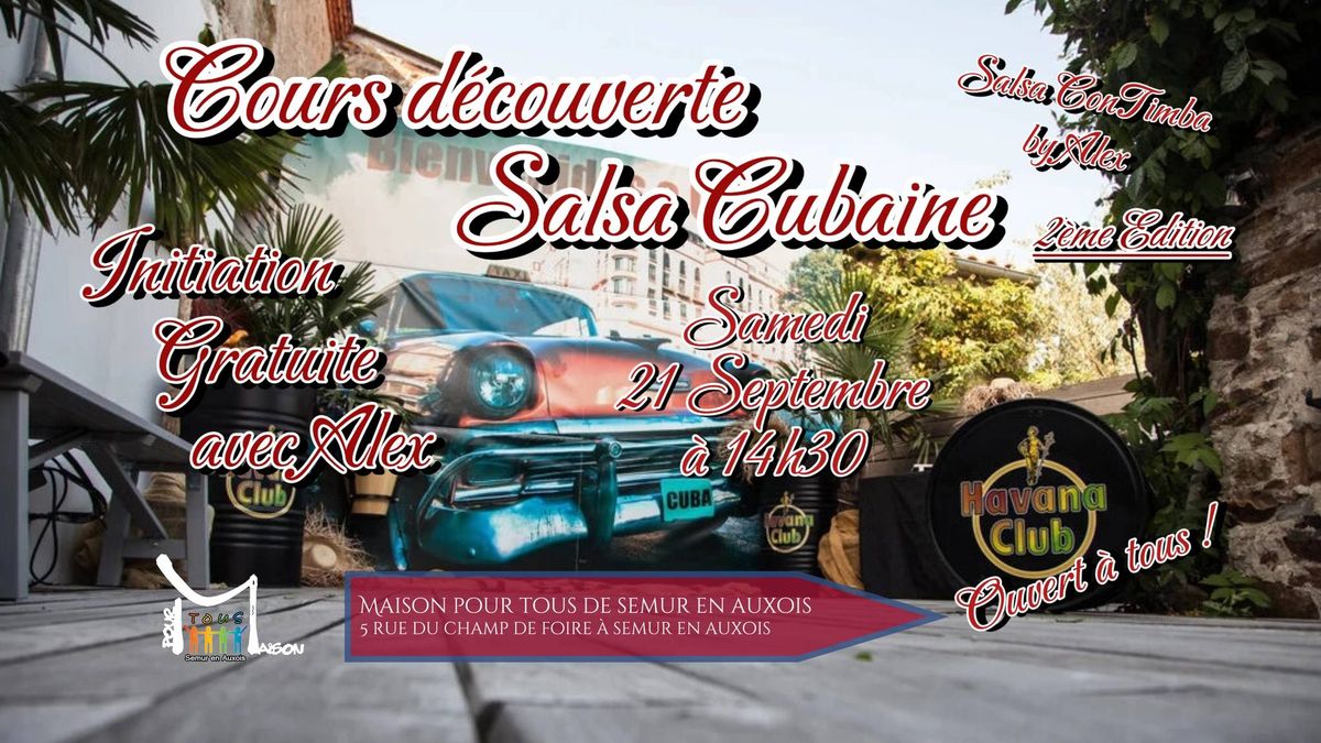 Cours d\u00e9couverte Salsa Cubaine avec Alex-2\u00e8me Edition-SEMUR EN AUXOIS