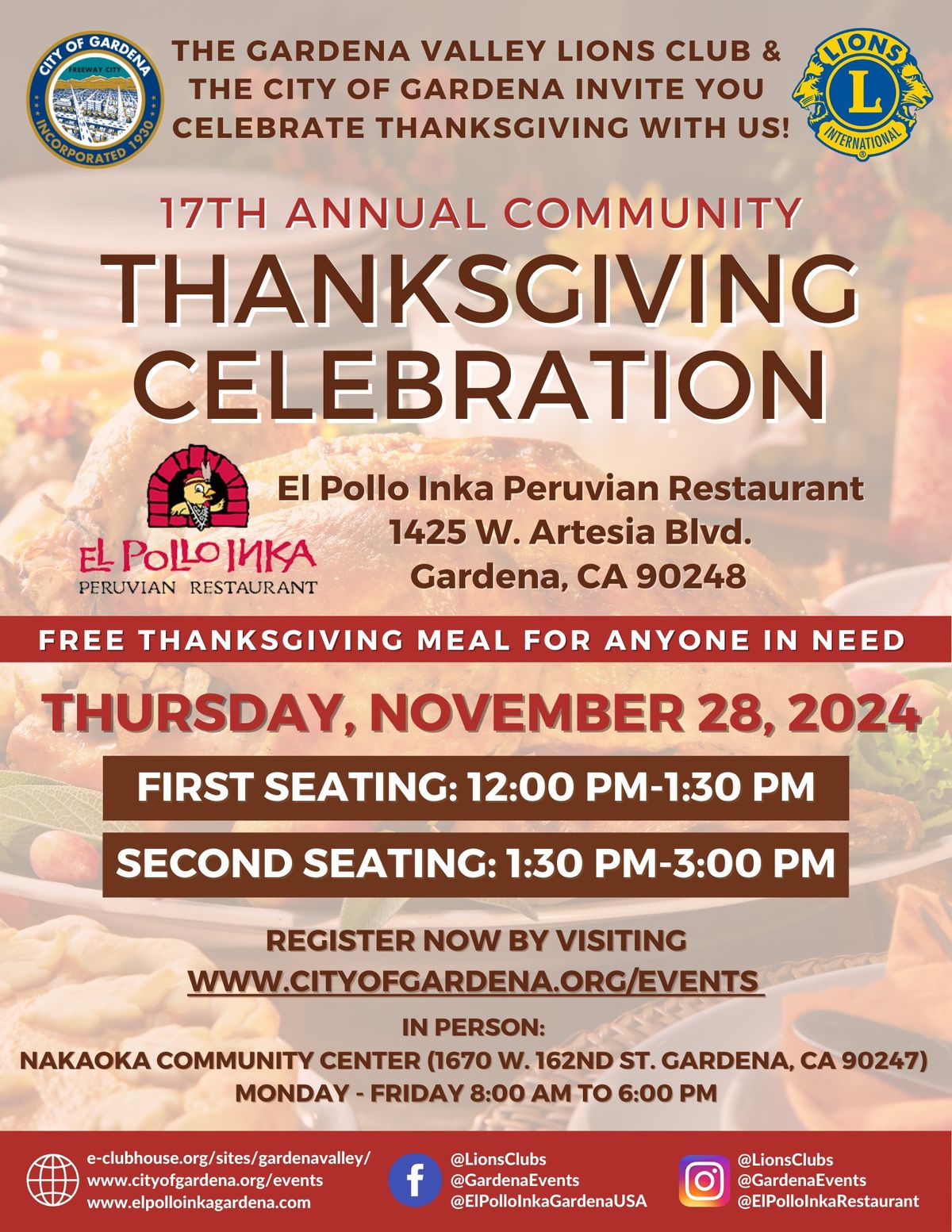 17th Annual Thanksgiving Celebration