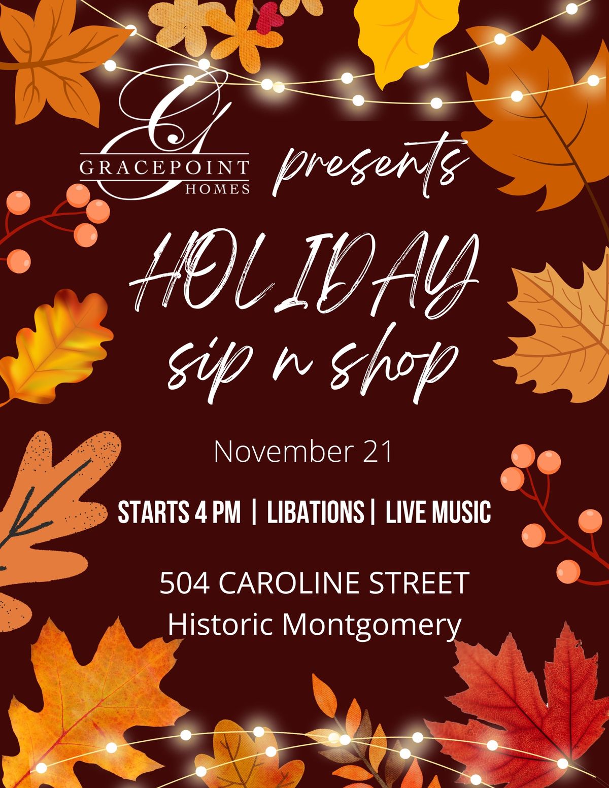 Holiday Sip-n-Shop Networking Event