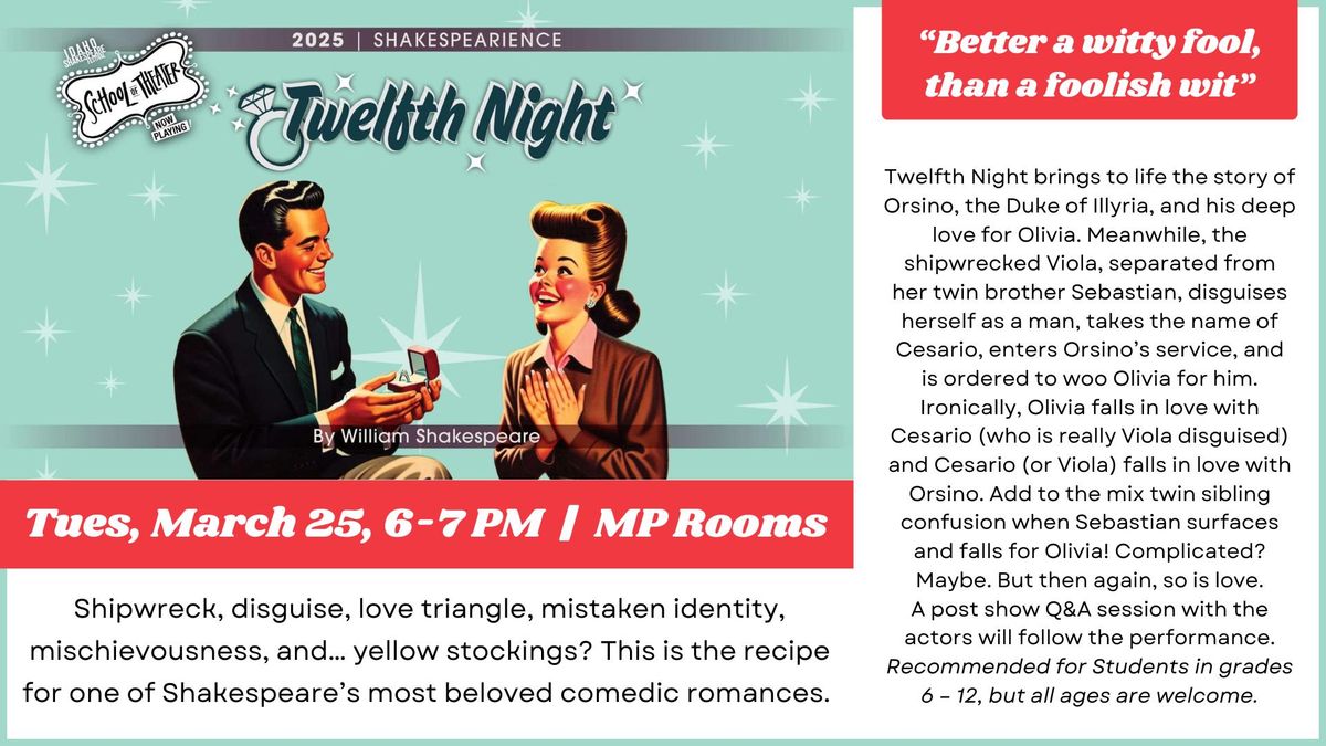 Shakespearience presents Twelfth Night