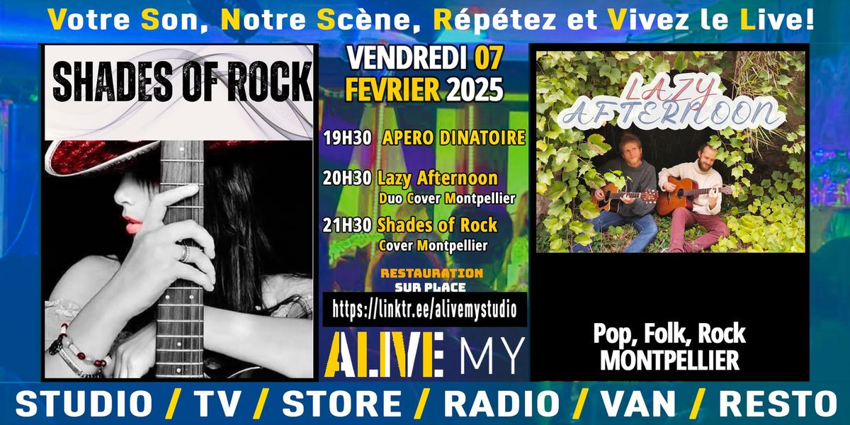 Shades of Rock et Lazy Afternoon Soir\u00e9e NOTYOURLIVE