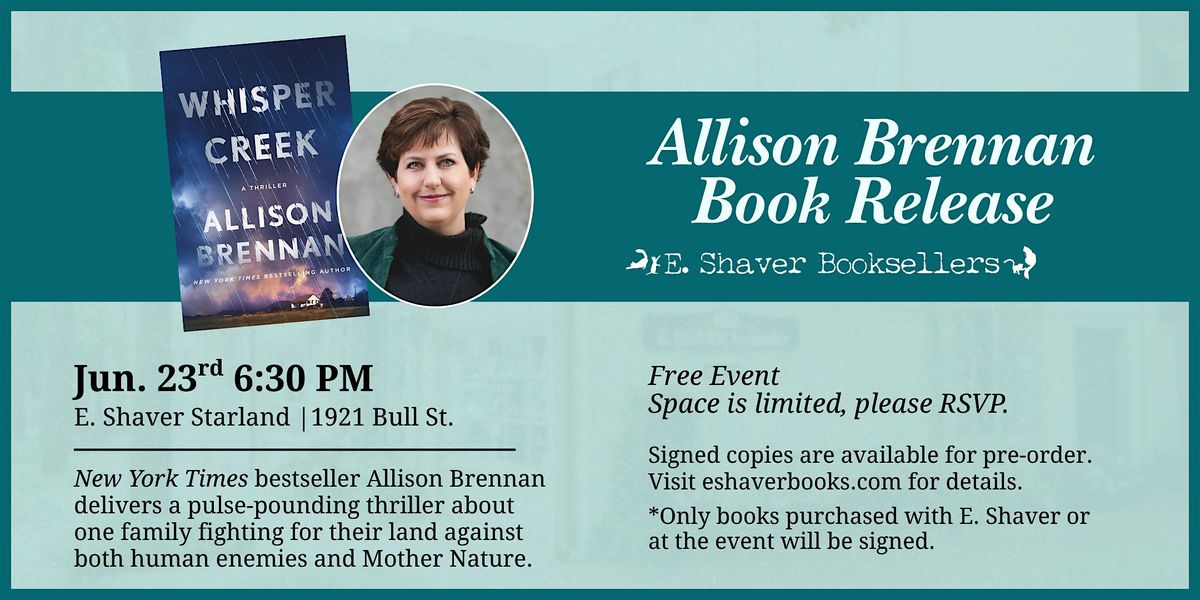 Allison Brennan Book Release