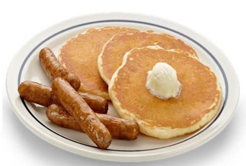 Pancake and sausage breakfast!  All Welcome