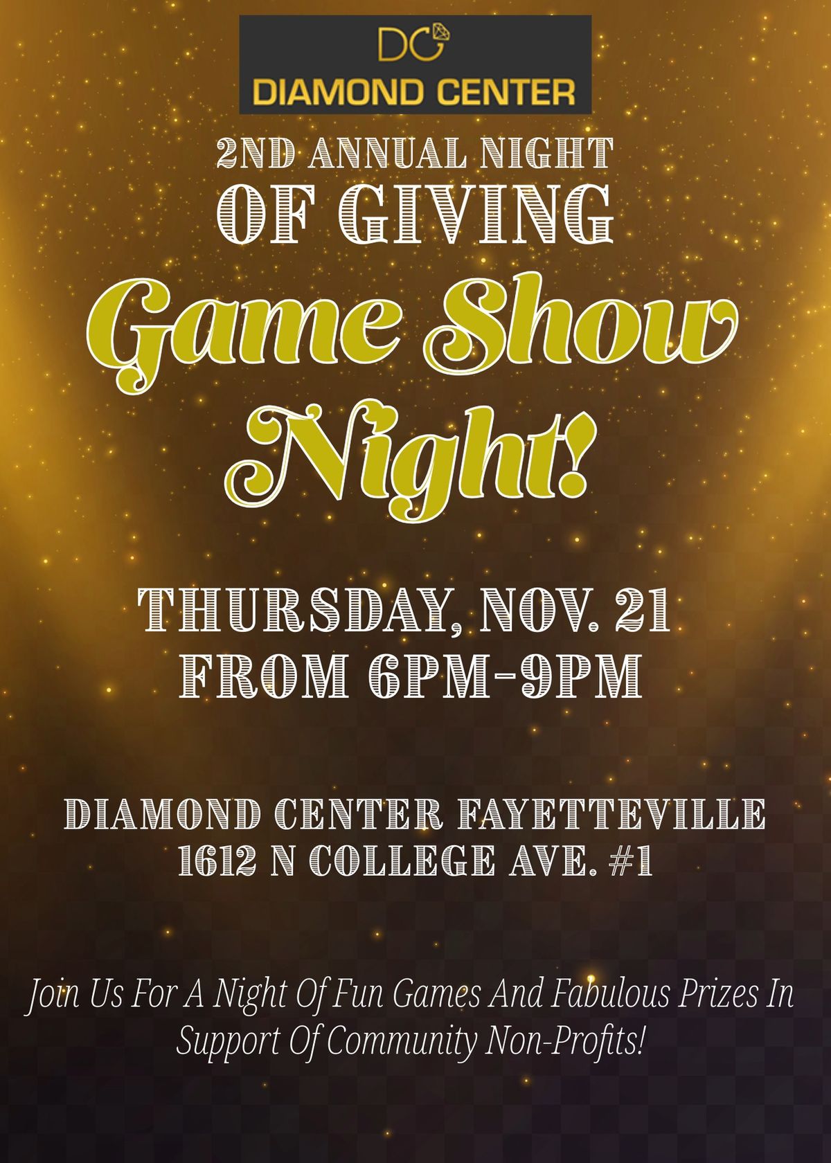 Diamond Center's 2nd Annual Night of Giving!