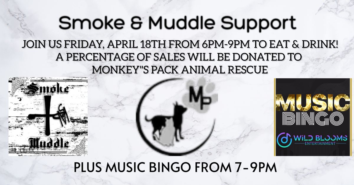 Smoke & Muddle Support Monkey's Pack Animal Resue