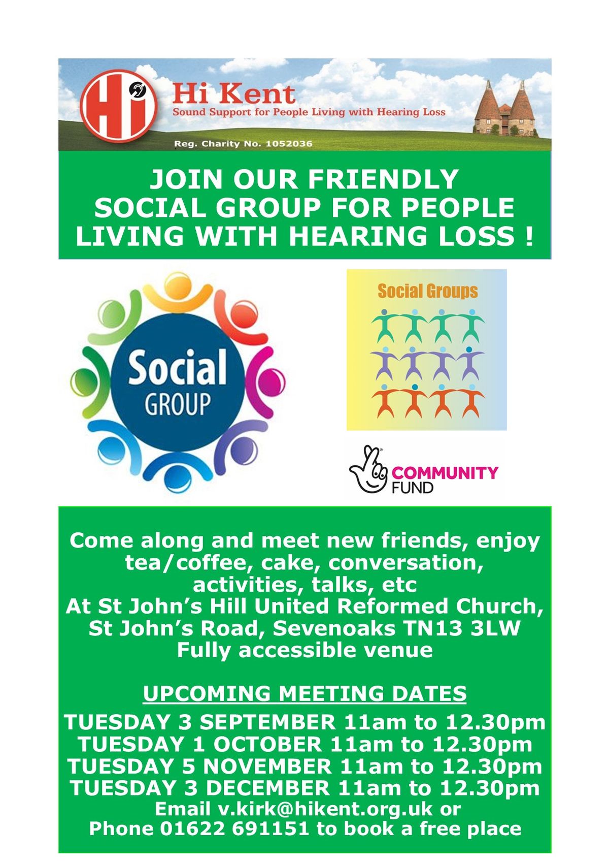 Sevenoaks Social Group for People Living With Hearing Loss