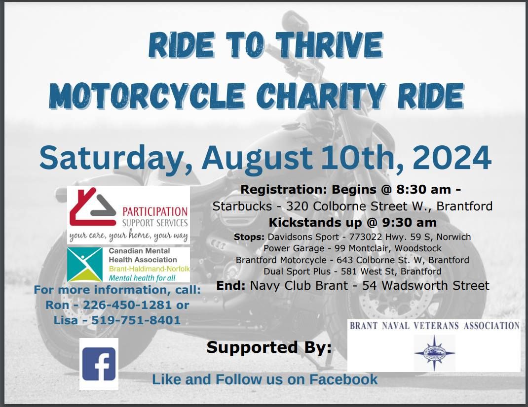 Ride to Thrive Charity Motorcycle Ride