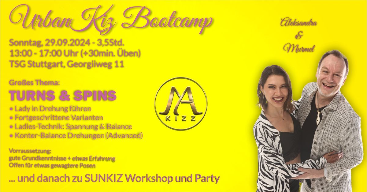 Kizomba \/ UrbanKiz Bootcamp Sonntag Mittag 3,5h