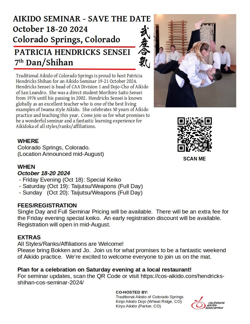 Patricia Hendricks Shihan Aikido Seminar - Colorado Springs, CO