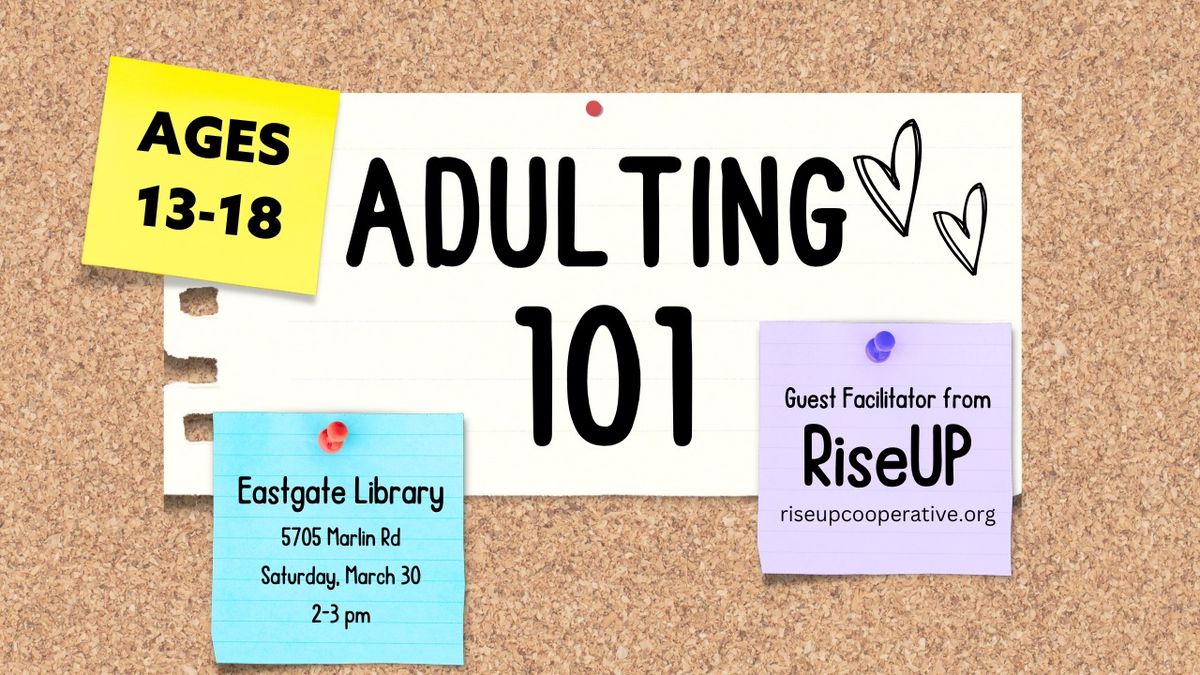 Adulting 101- No Hands CPR and First Aid Workshop(Ages 13-18)