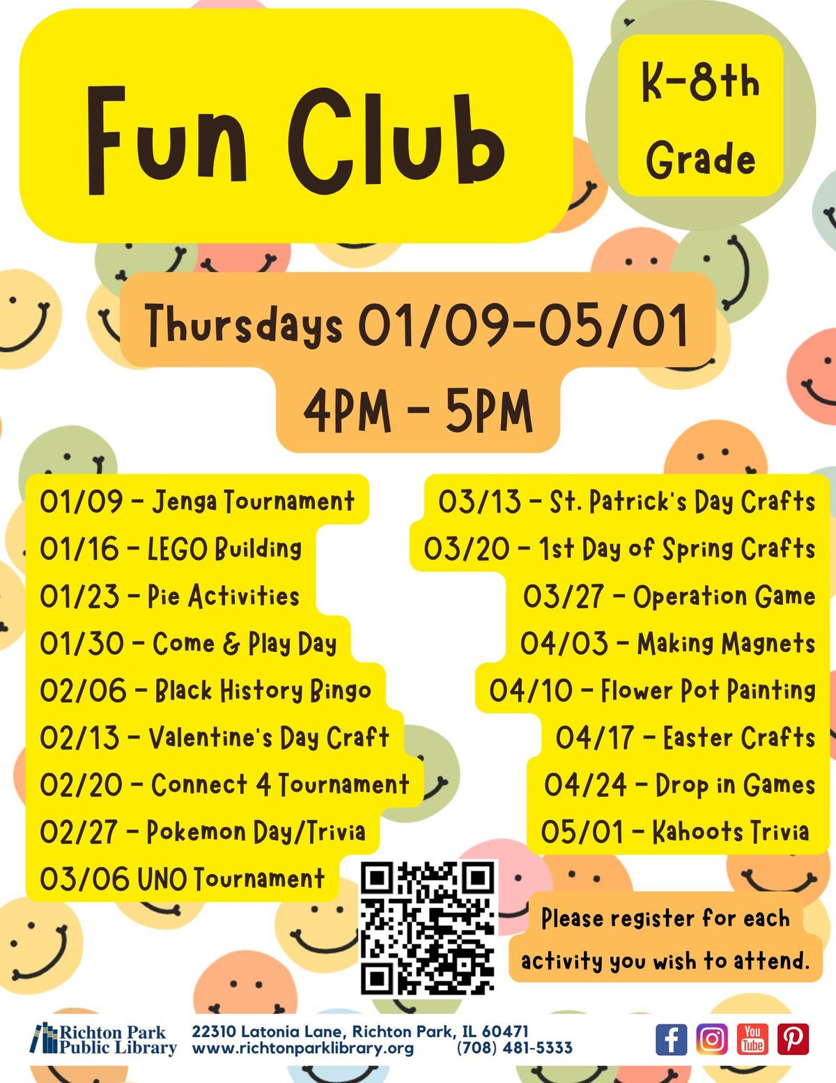 Fun Club (for K - Gr. 8)