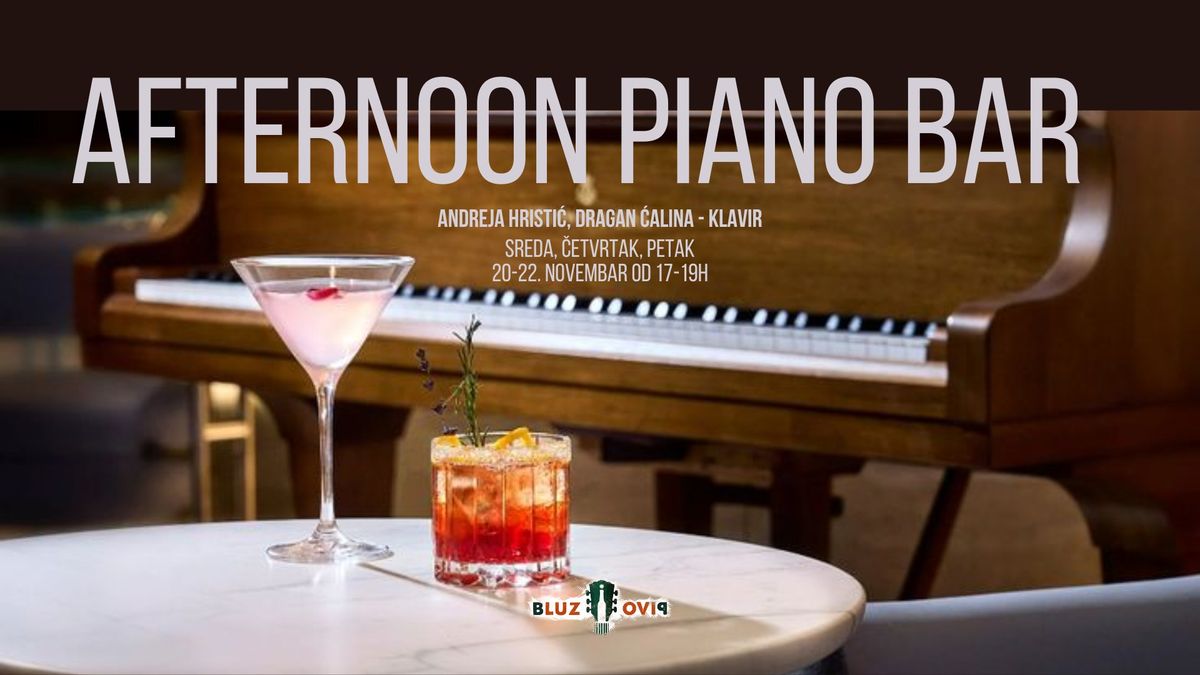 Afternoon Piano Bar \/\/ Sreda-Petak od 17-19h \/\/ Live at BiP