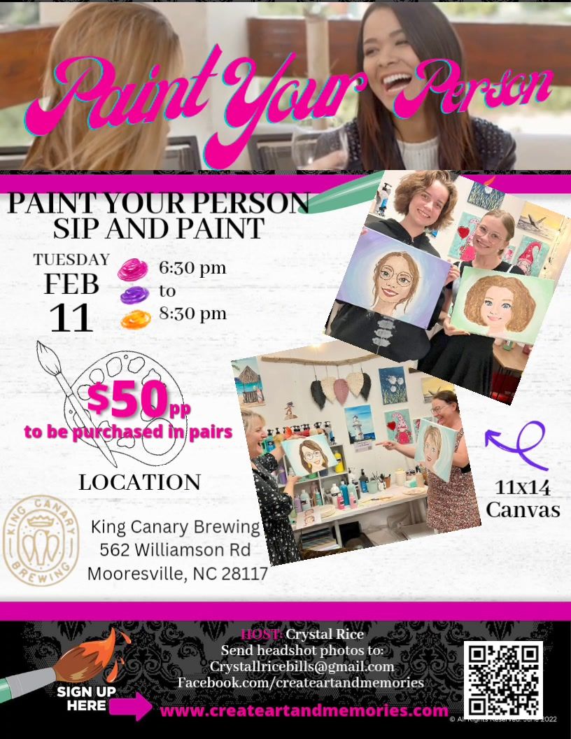 Paint Your Person Valentine's Event at King Canary Brewing