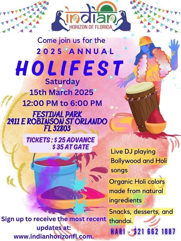 Annual Holifest 2025 Orlando