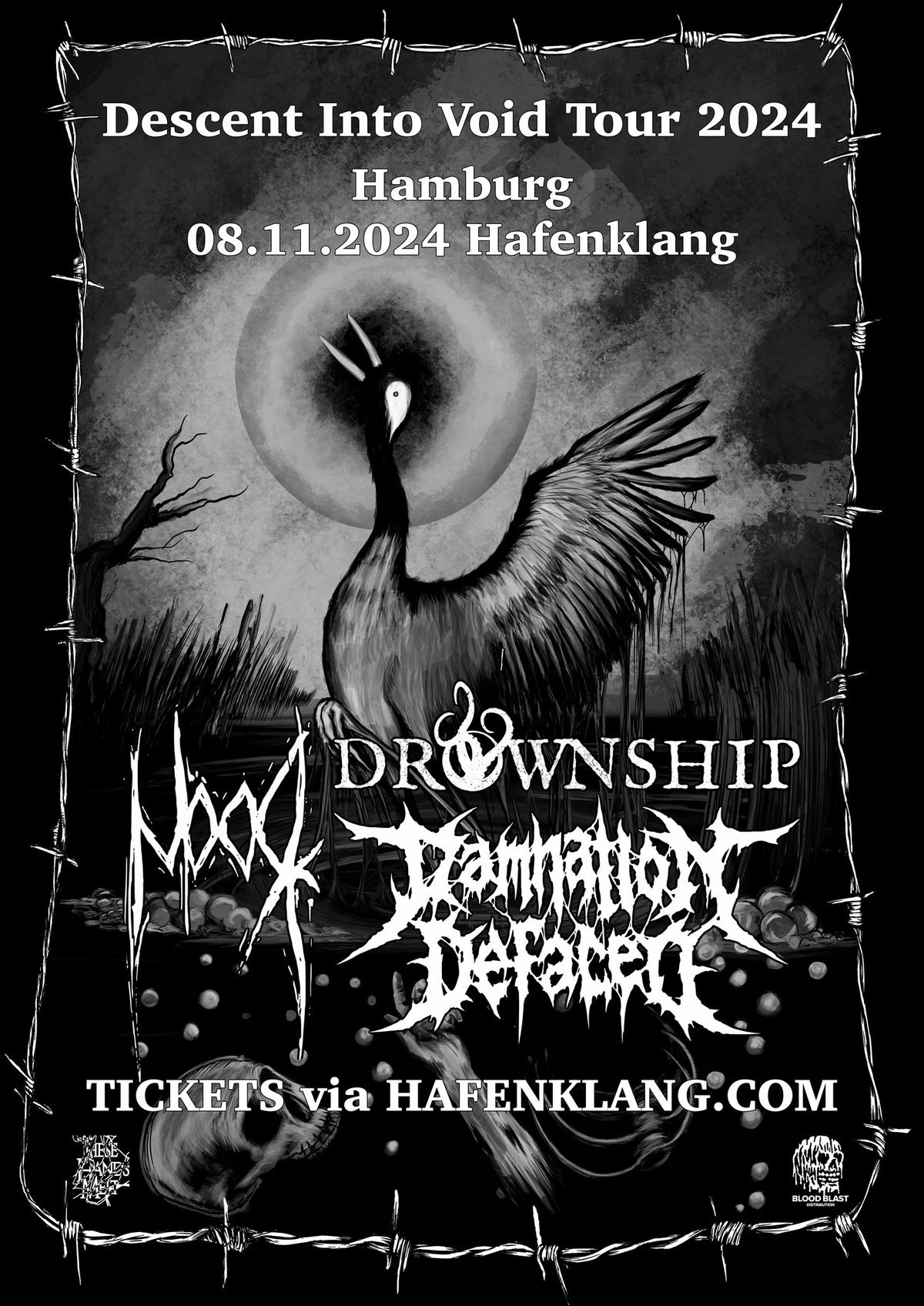 MOOR & DROWNSHIP - Descent Into Void Tour 2024 - Hamburg Hafenklang