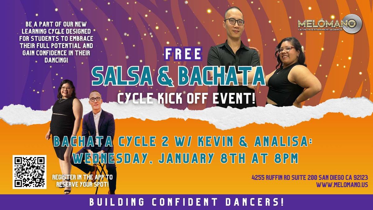 Mel\u00f3mano FREE Bachata Cycle 2 Kick Off! 1\/8!