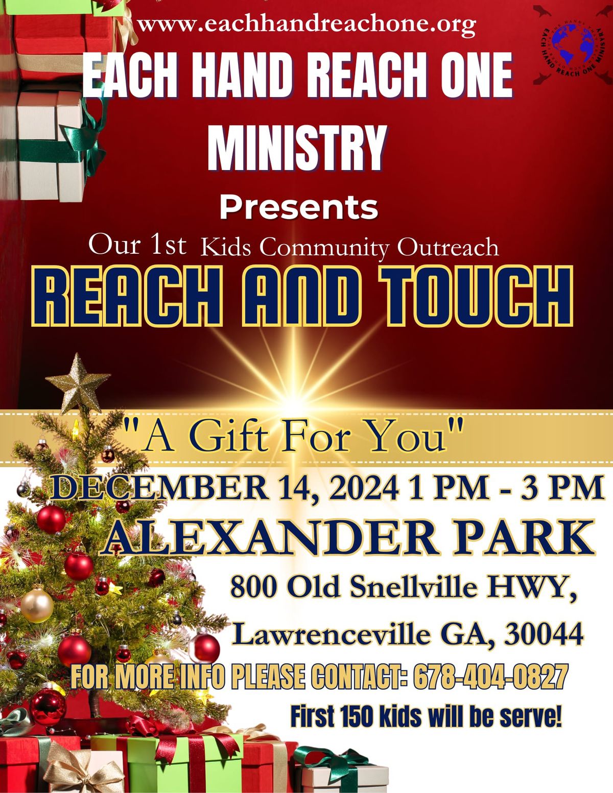 Reach and Touch \u201cA gift for you\u201d Our first Kids Community outreach 