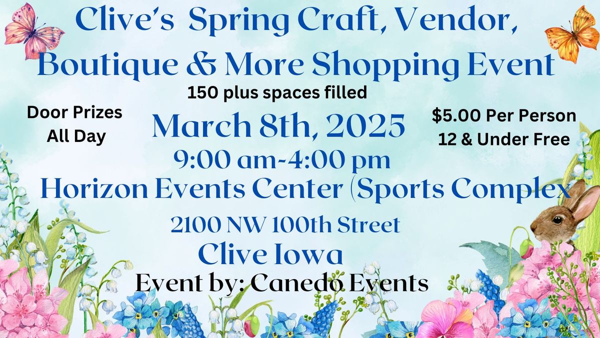 Clive's Spring Craft, Vendor, Boutique & More Shopping Event