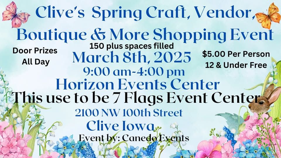 Clive's Spring Craft, Vendor, Boutique & More Shopping Event