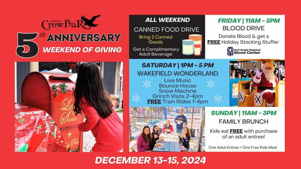 5th Anniversary Weekend of Giving