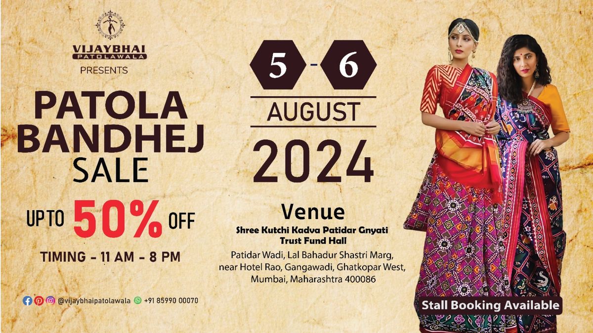 Patola & Bandhej Sale Upto 50% off in Ghatkoper 