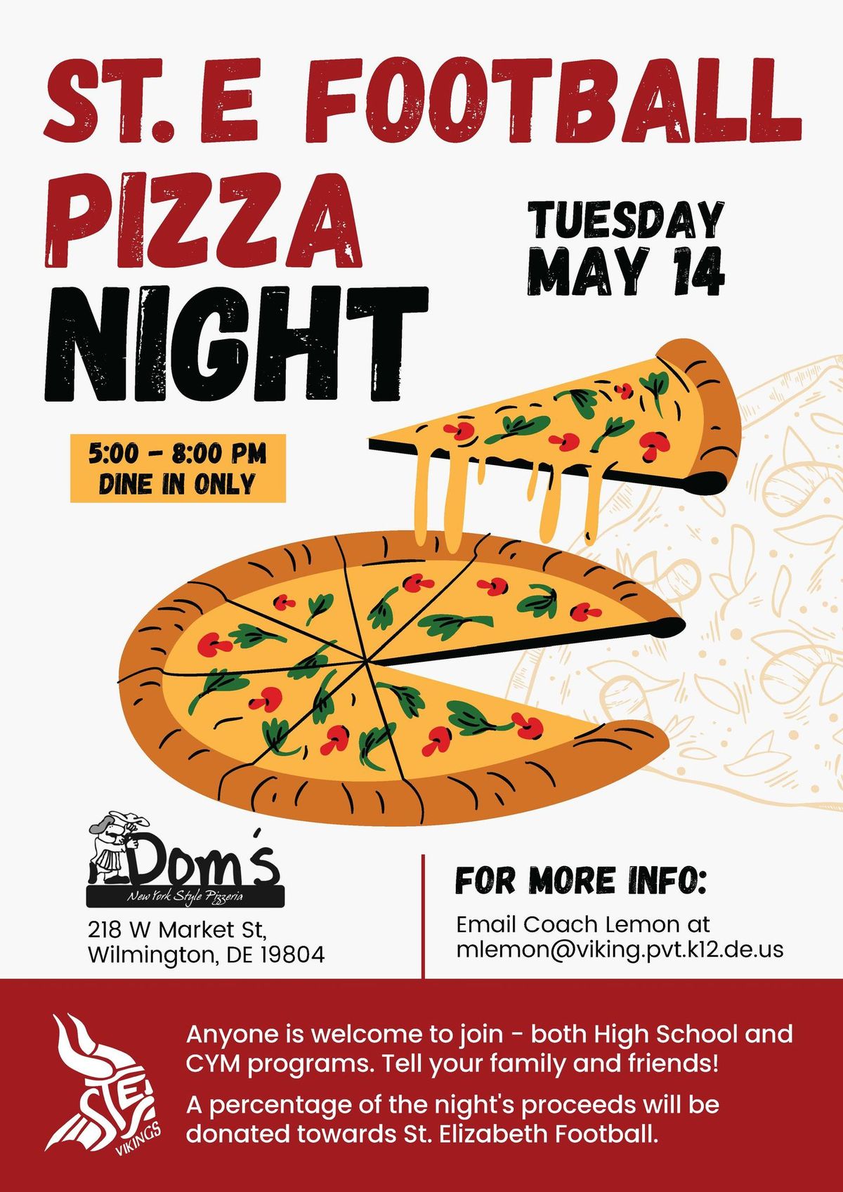 St. E Night at Dom's Pizza