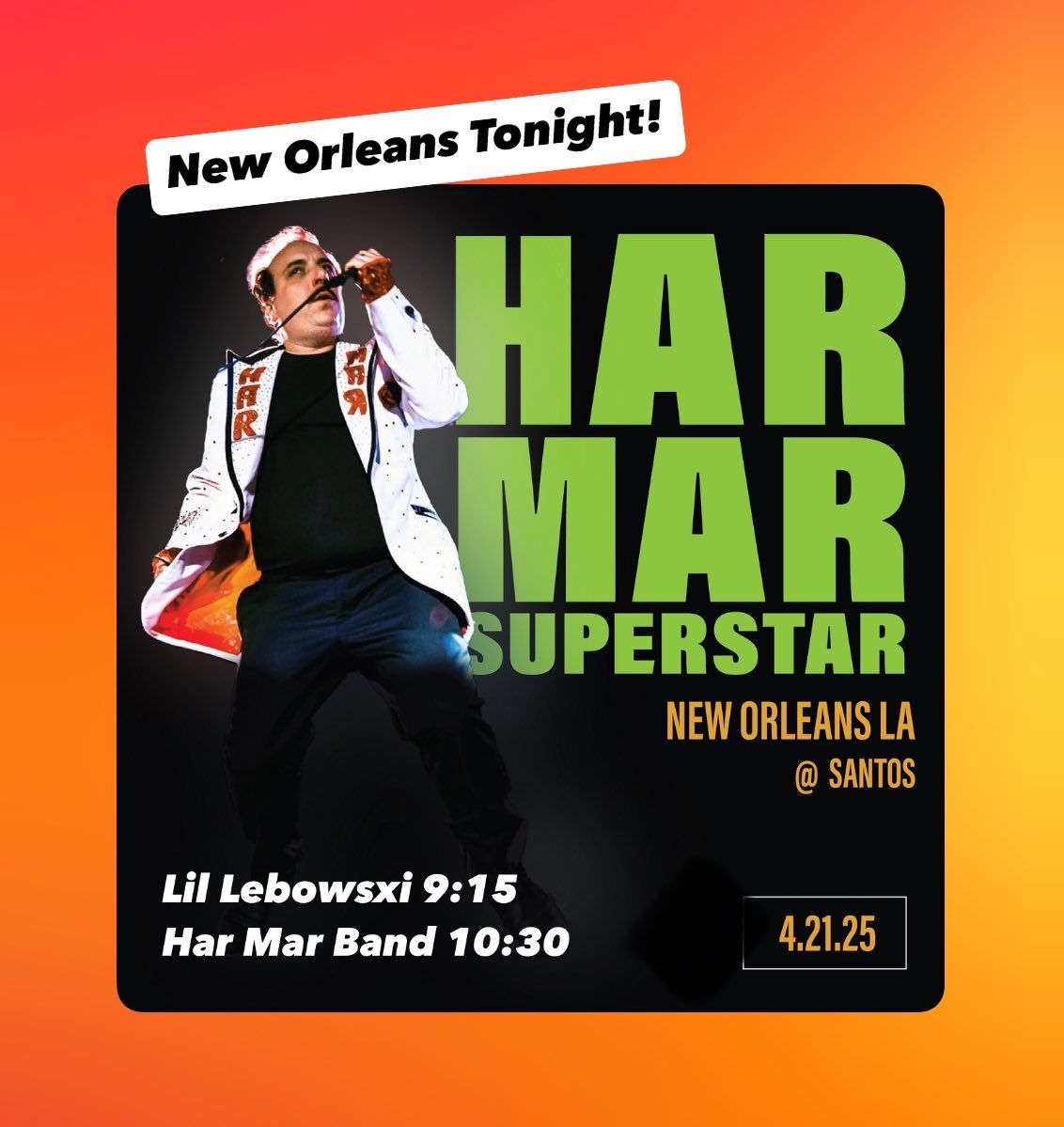 Har Mar Superstar at The Regent Theater Los Angeles