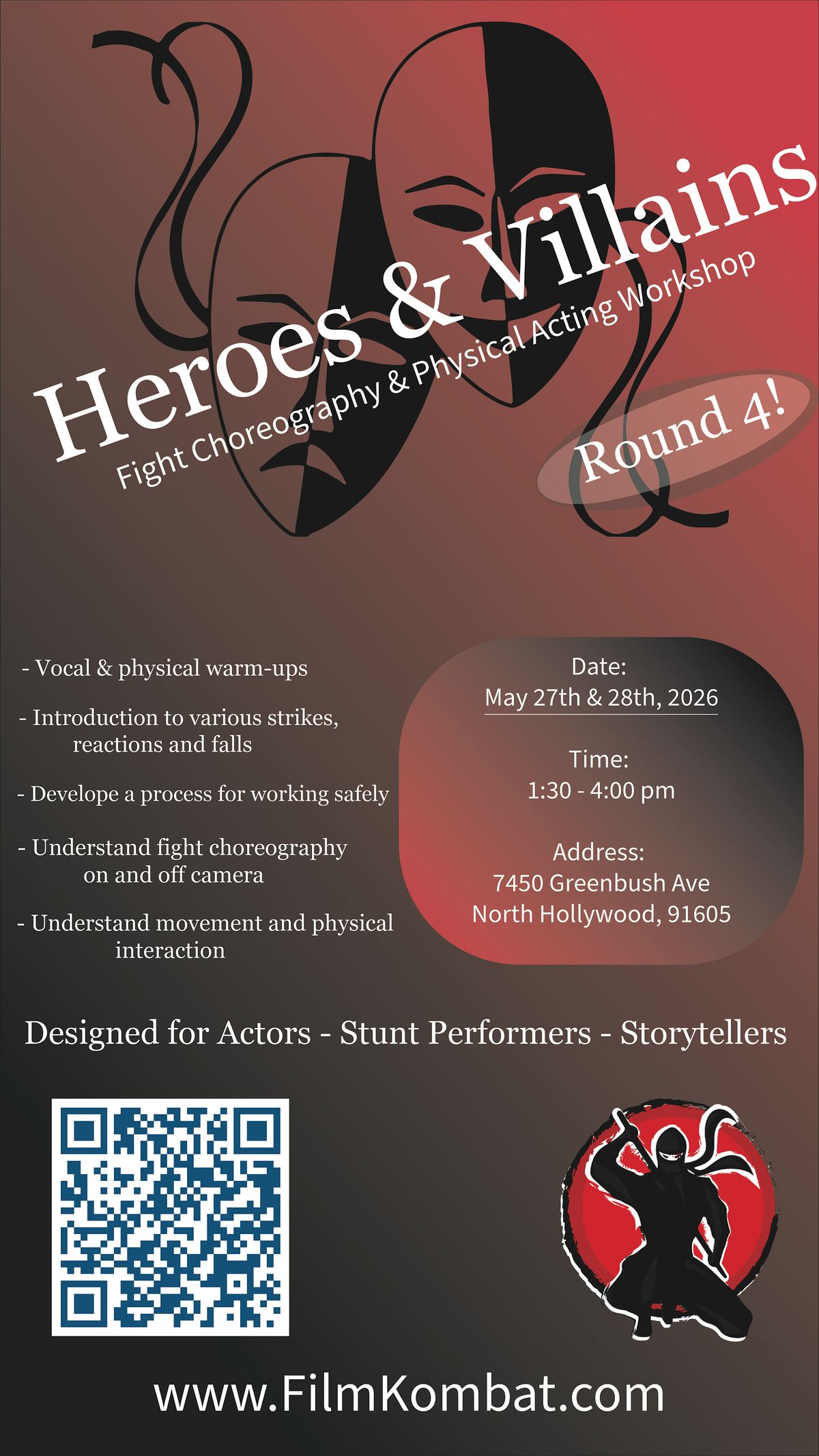 Heroes & Villains: Fight Choreography and Physical Acting Workshop