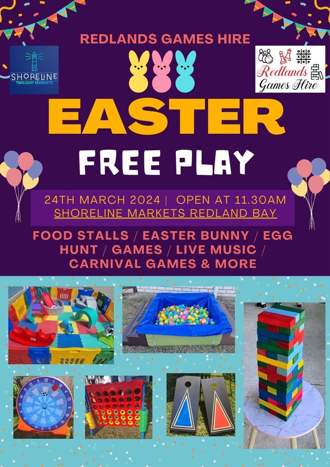 REDLANDS GAMES HIRE FREE EASTER PLAY IN THE PARK