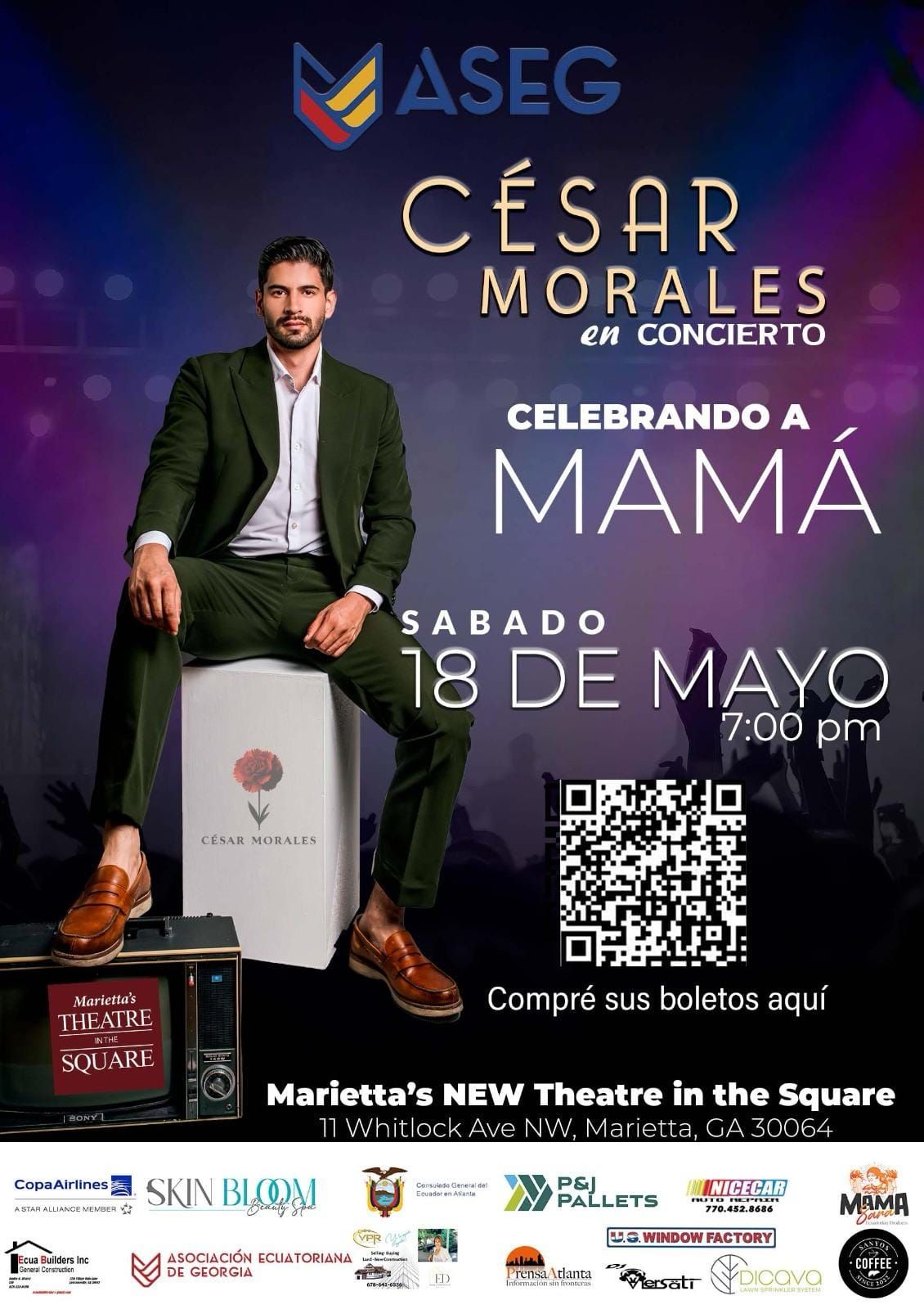 C\u00e9sar Morales en concierto por el D\u00eda de las Madres