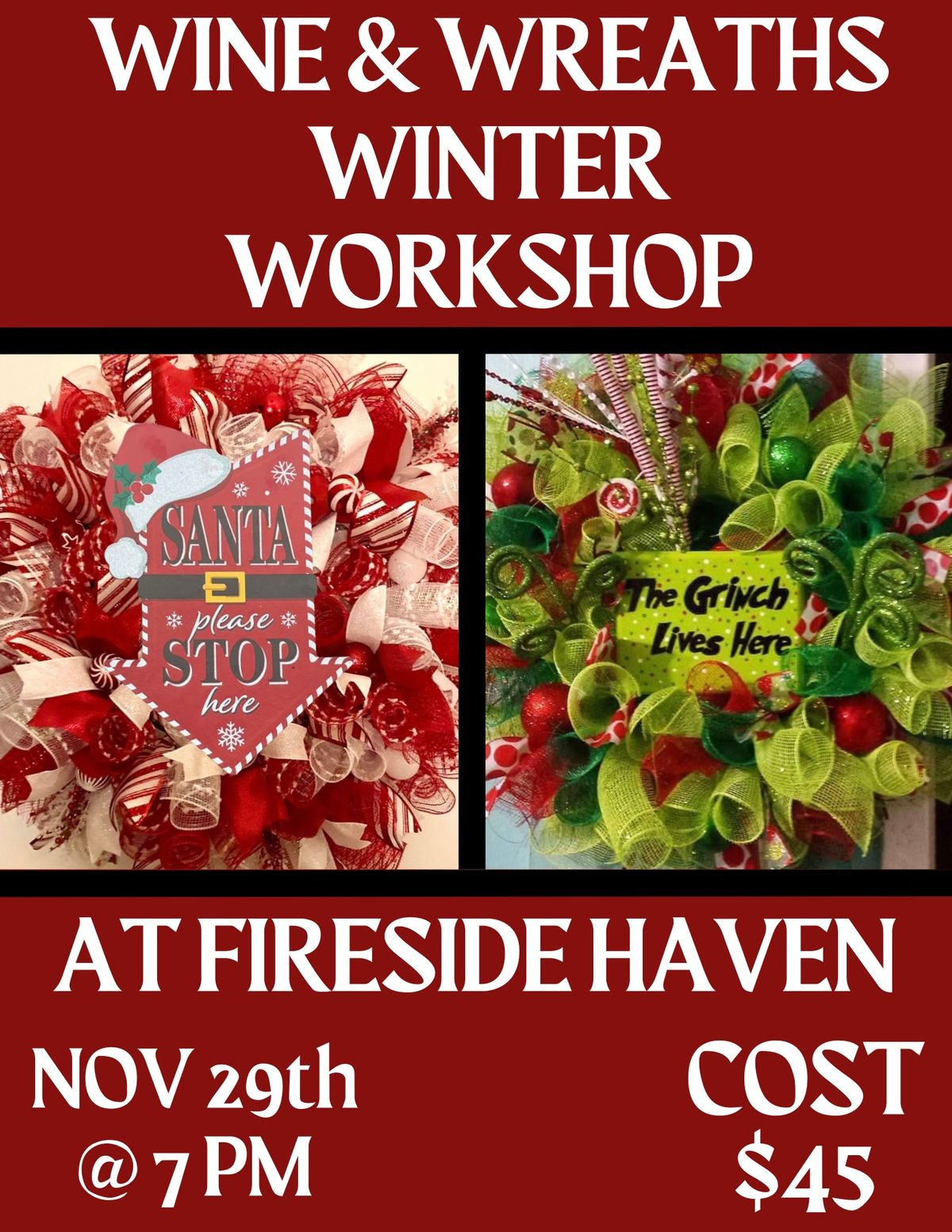 Wine & Wreaths: Winter Workshop