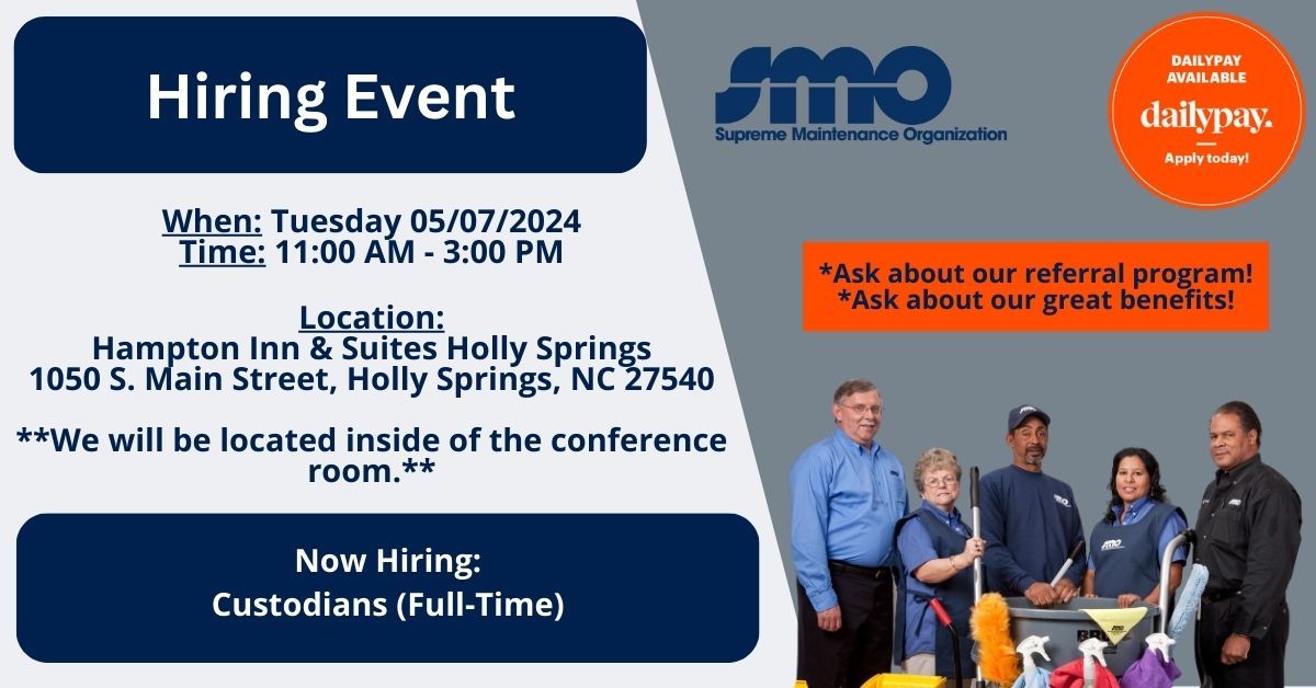 SMO Hiring Event - Holly Springs