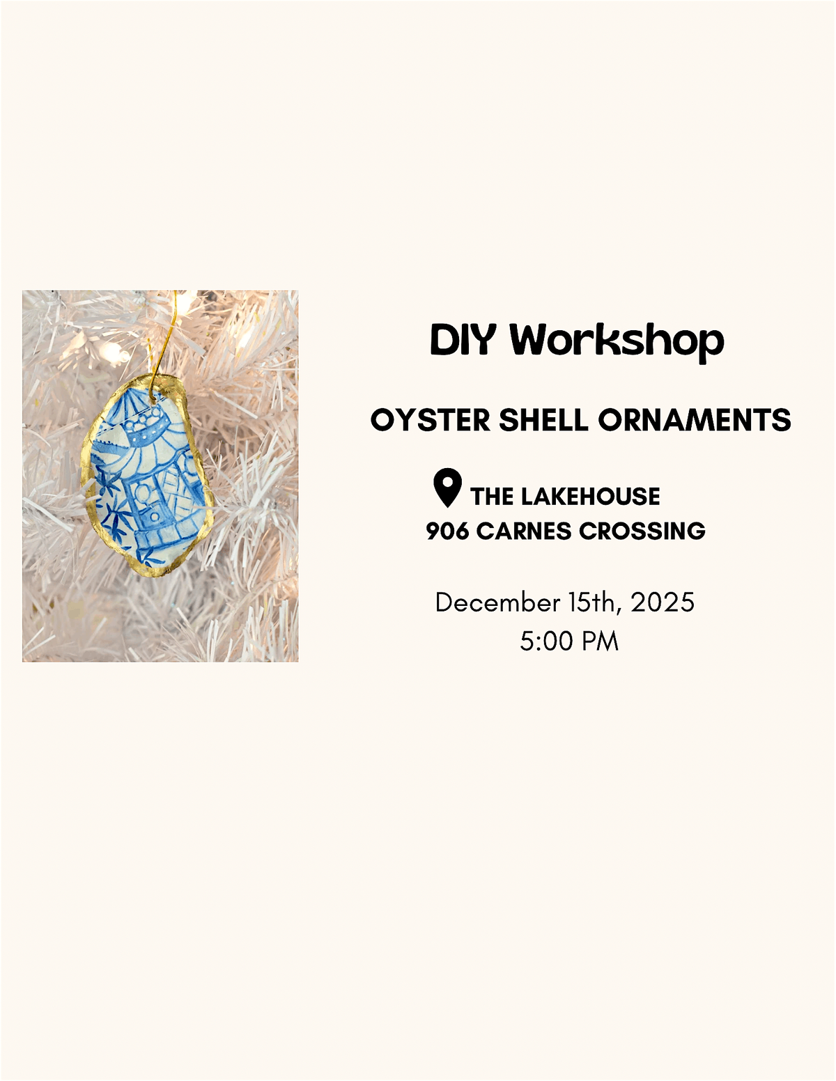 DIY Oyster Shell Ornaments