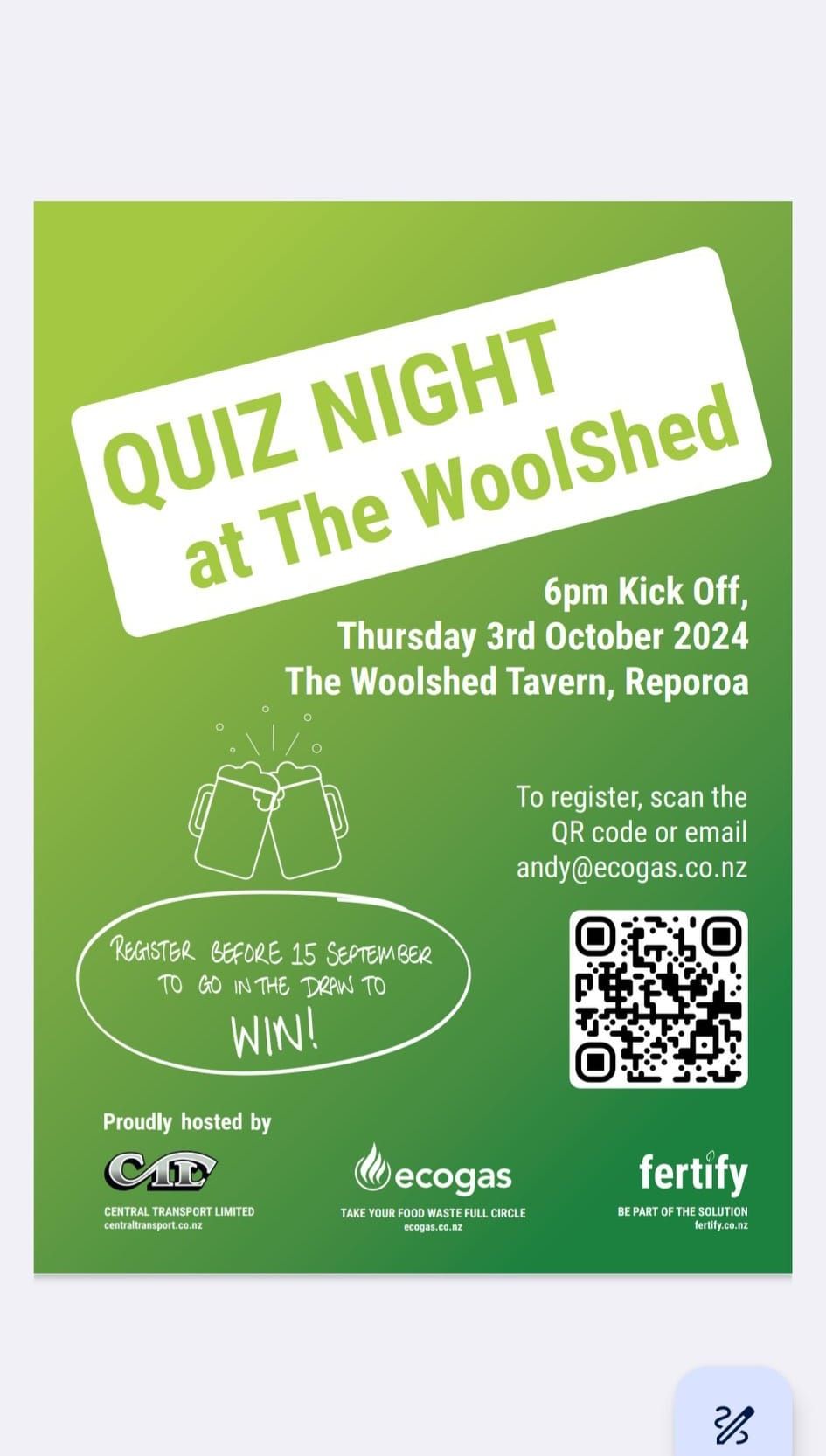 Quiz Night At Woolshed Tavern