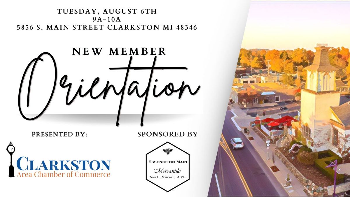 August New Member Orientation