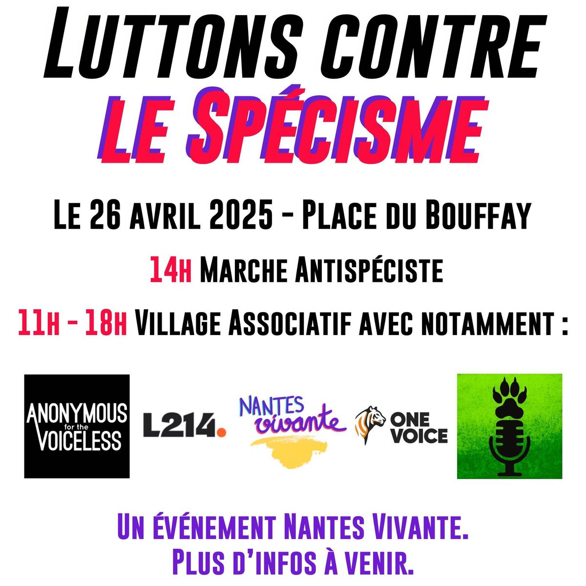 Marche antisp\u00e9ciste - Nantes - 2e \u00e9dition - village associatif