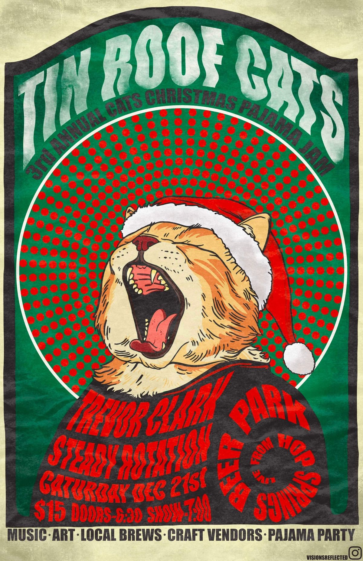 Tin Roof Cats 3rd Annual Cats Christmas Pajama Jam w\/ Steady Rotation & Trevor Clark