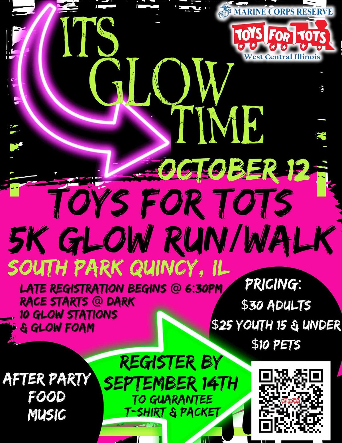 Toys for Tots Glow Fun Run