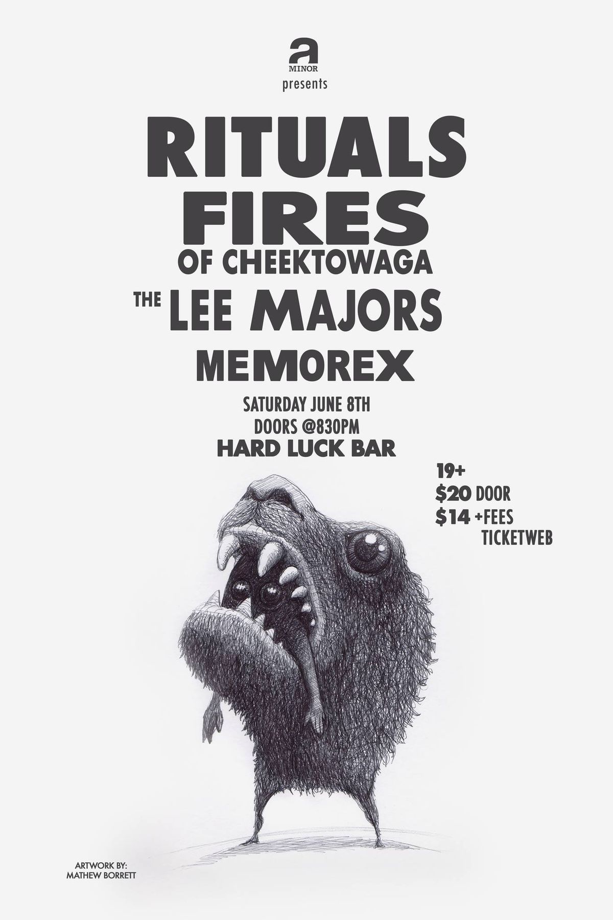 Rituals w\/ Fires of Cheektowaga, The Lee Majors & Memorex