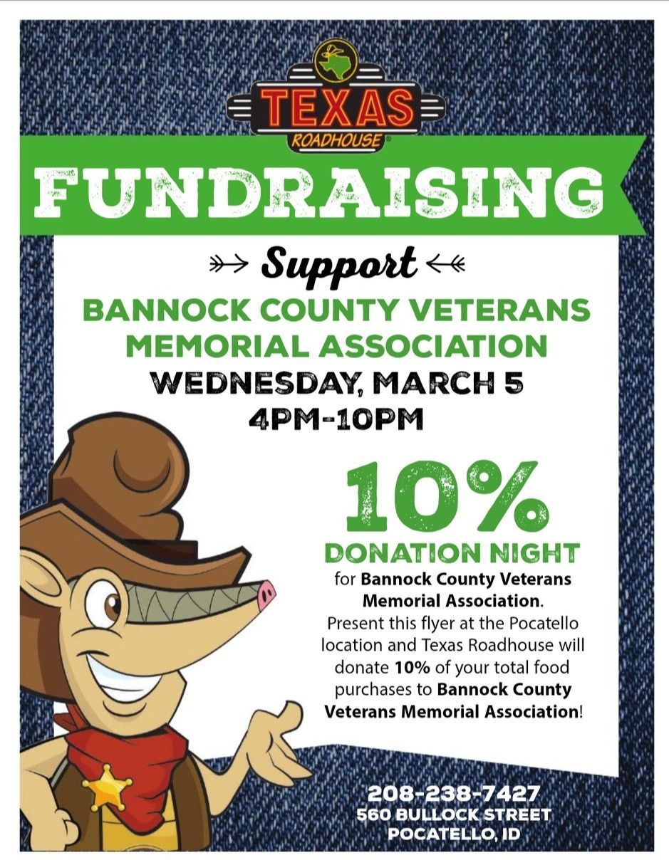 Veterans Memorial Fundraising Night With Texas Roadhouse