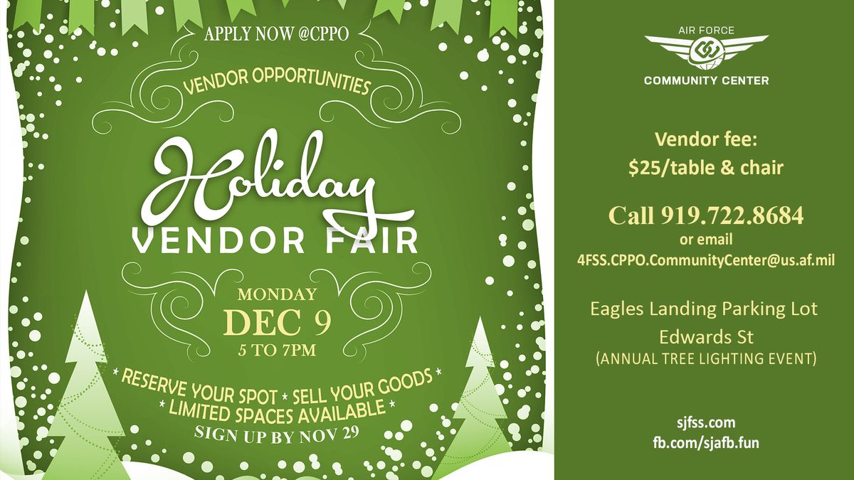 Holiday Village Vendor Fair (Base Access Only)