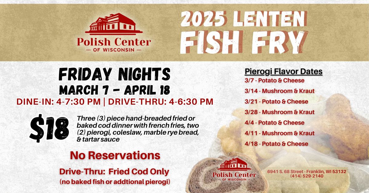 Lenten Fish Fry at the PCW