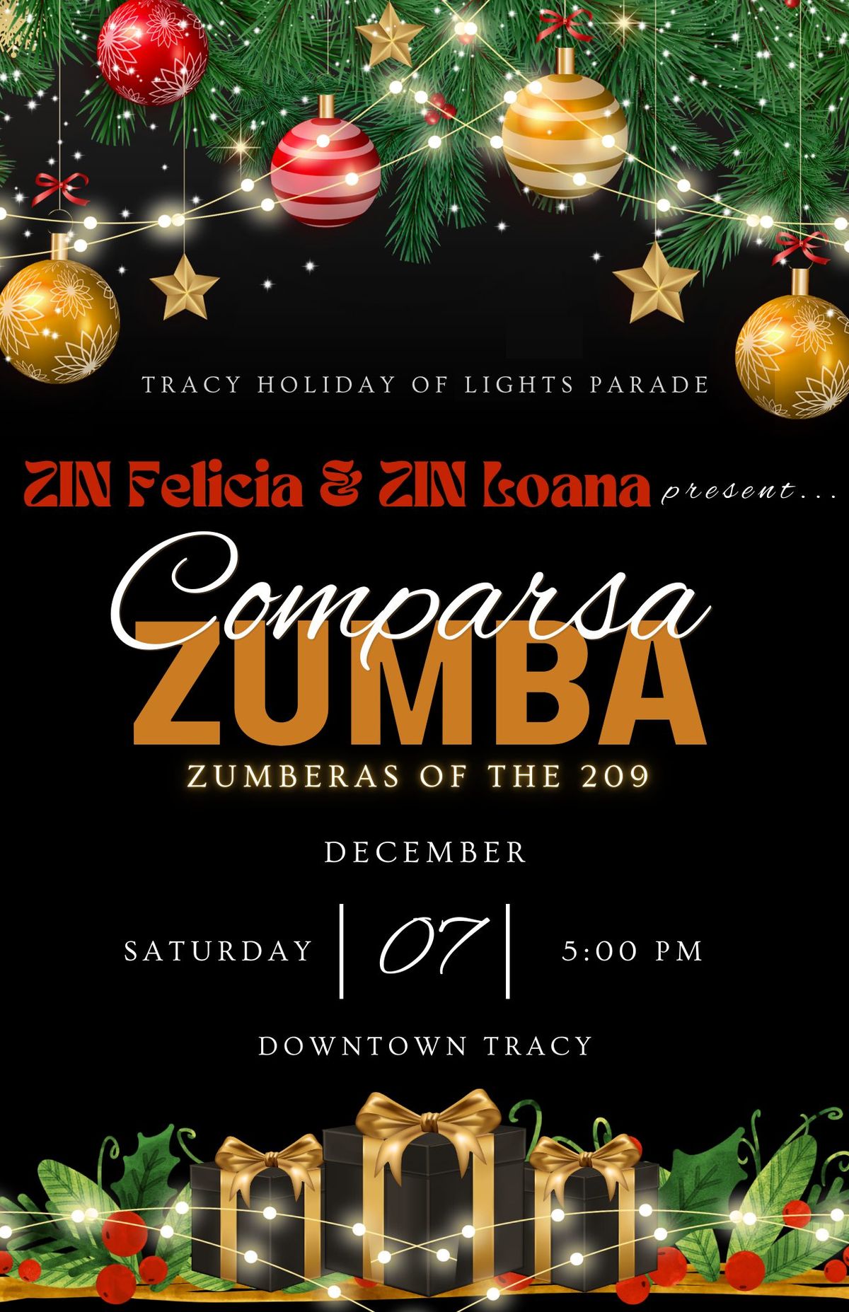 Tracy Holiday of Lights parade - Comparsa Zumba: Zumberas of the 209