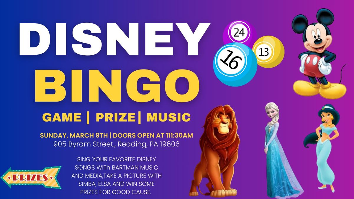 Disney Music Bingo