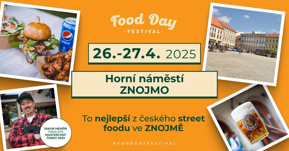 Food Day Festival - skv\u011bl\u00e9 j\u00eddlo a bo\u017e\u00ed PROSECCO - Znojmo - Horn\u00ed n\u00e1m\u011bst\u00ed