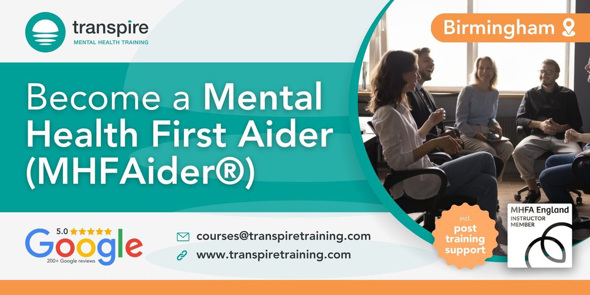 2-Day Mental Health First Aid Course Birmingham