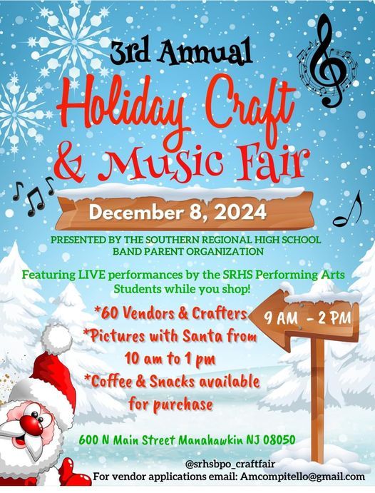 Holiday Craft & Music Fair sponsored by SRHS Marching Band